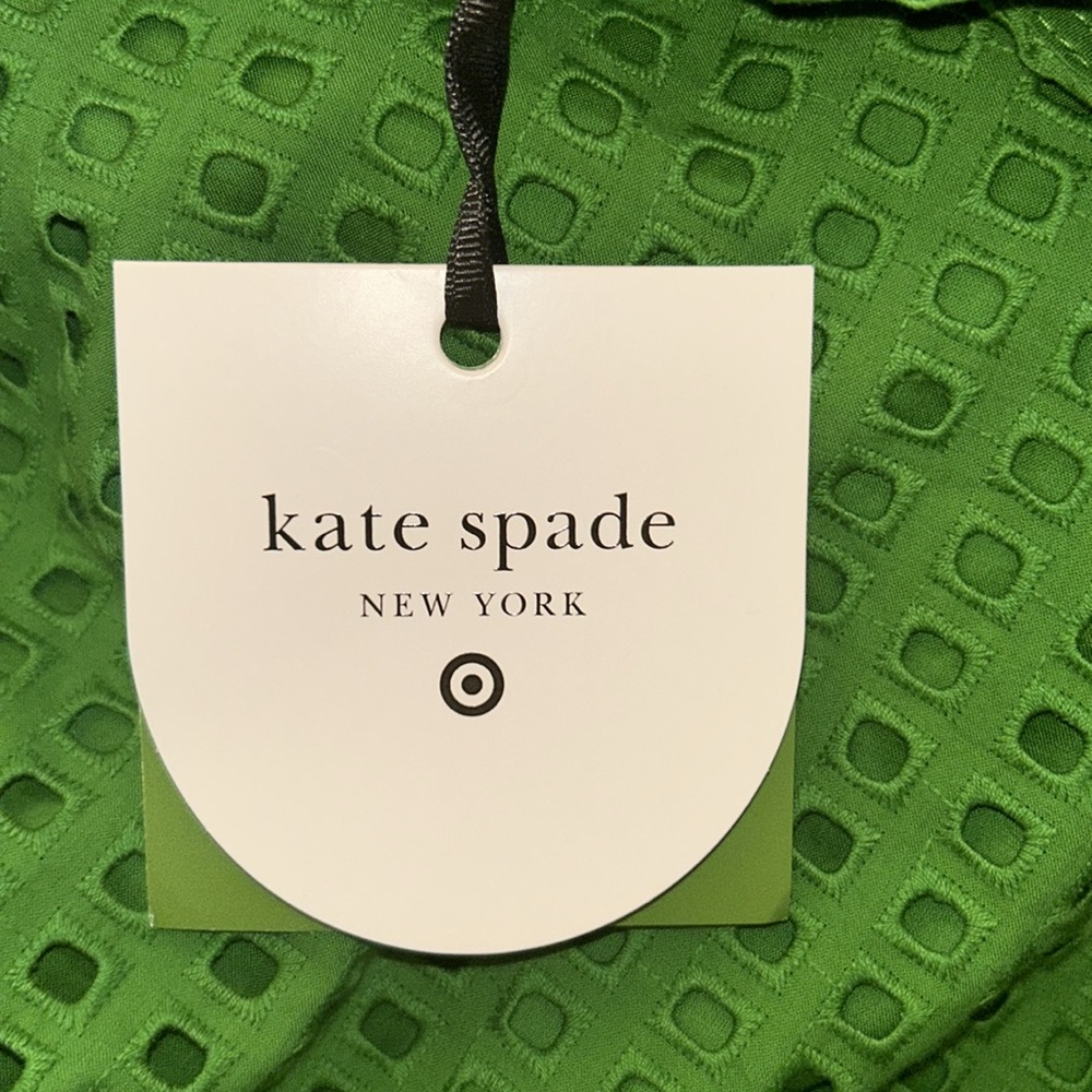Kate Spade x Target Eyelet Shell Tank Top Green NWT - Picture 5 of 7